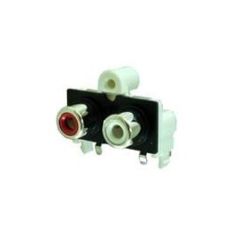 1 pcs : 156-4218-E - RCA Phono Connectors RCA Phono Jack Red, White