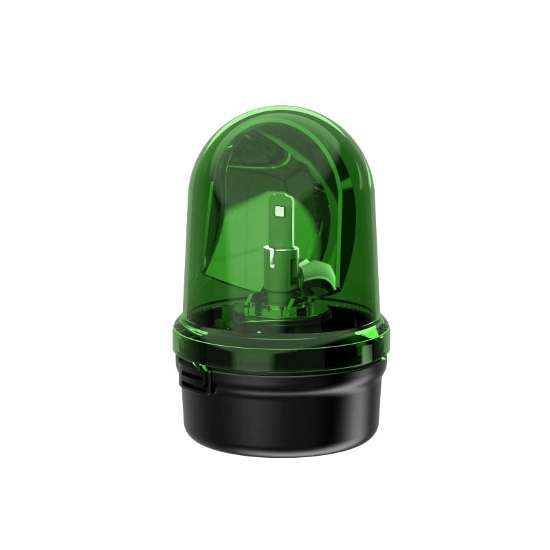 1 pcs - Werma 885 Series Green Rotating Beacon, 115 - 230 V, Base Mount, LED Bulb