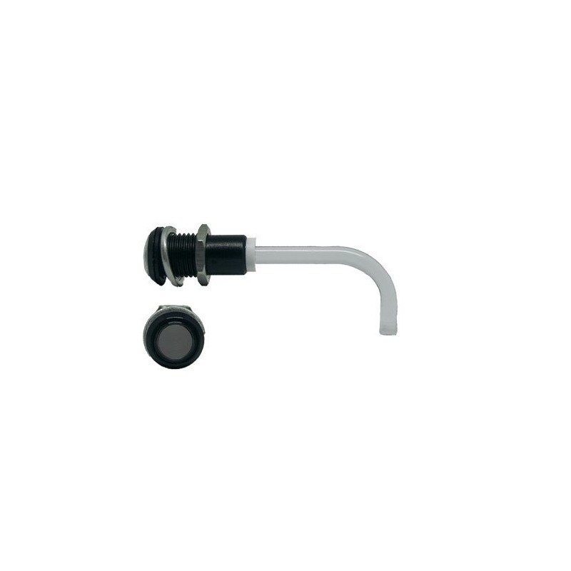 1 pcs - RHD-1100-2000-F9PS67PR Bivar, Panel Mount Right Angle LED Light Pipe, Smoke Round Lens