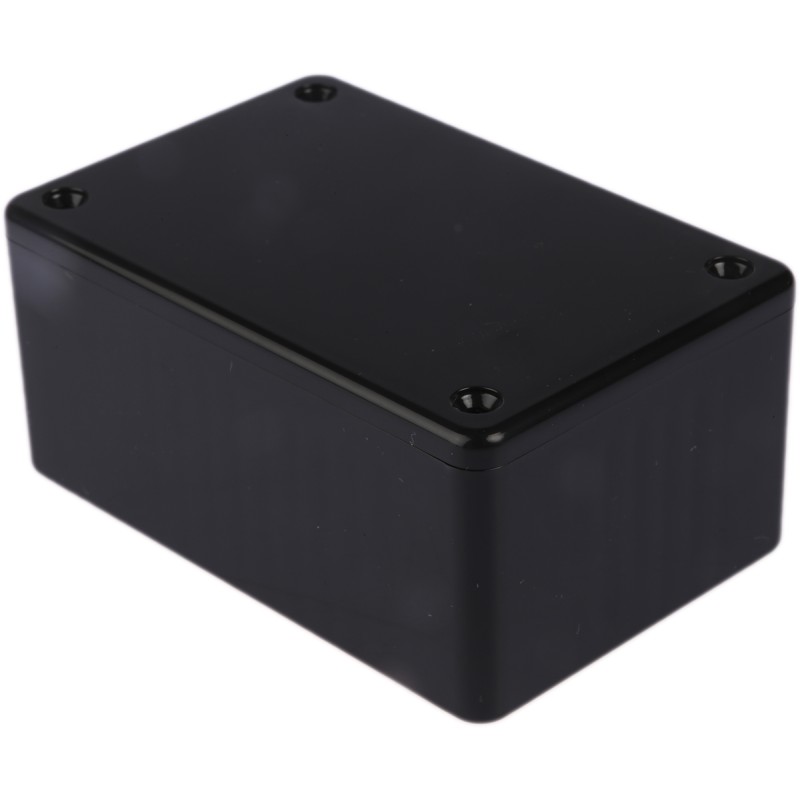 1 pcs - Hammond 1591 Series Black ABS Enclosure, IP54, Black Lid, 85 x 56 x 35mm