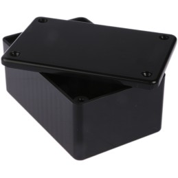 1 pcs - Hammond 1591 Series Black ABS Enclosure, IP54, Black Lid, 85 x 56 x 35mm