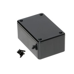 1 pcs - Hammond 1591 Series Black ABS Enclosure, IP54, Black Lid, 85 x 56 x 35mm