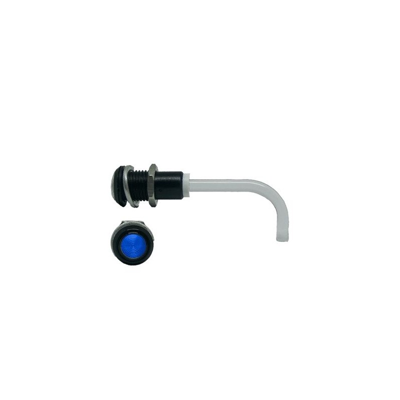 1 pcs - RHD-1100-2000-F9PZB67PR Bivar, Panel Mount Right Angle LED Light Pipe, Blue Round Lens