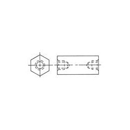 1 pcs : M1259-2545-SS-20 - Standoffs & Spacers 4.5mm Hex X 12mm X M2.5 Thd Metric Hex Standoff