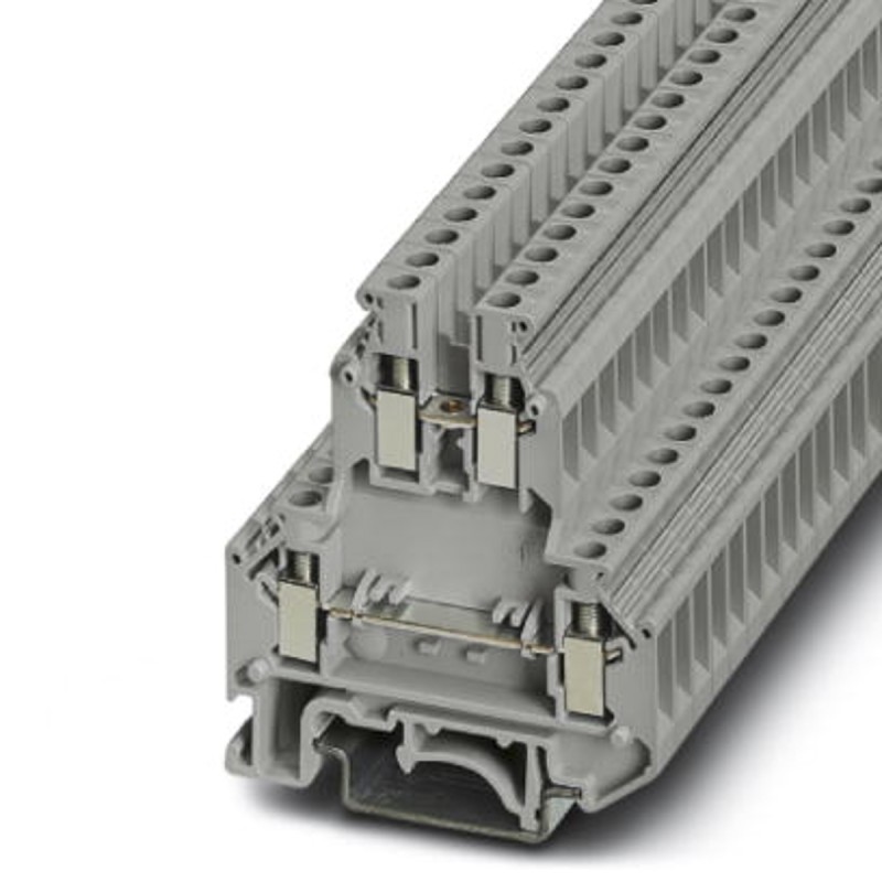 5 pcs - Phoenix Contact UKK 5 Series Grey Double Level Terminal Block, 4mm², Double-Level, Screw Termination