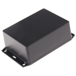 1 pcs - Hammond 1591 Series Black ABS Enclosure, IP54, Flanged, Black Lid, 109 x 81 x 41mm