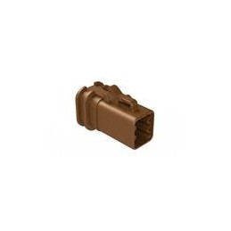 1 pcs : ATP06-6S-OMBRN - Automotive Connectors 6-Position Female Plug, Overmold Compatible, Brown