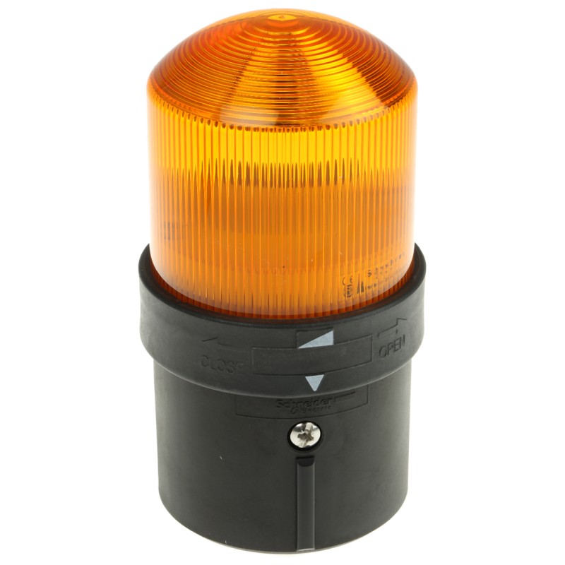 1 pcs - Schneider Electric Harmony XVB Series Amber Flashing Beacon, 24 V ac, 24 - 48 V dc, Panel Mount, Incandescent