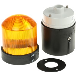 1 pcs - Schneider Electric Harmony XVB Series Amber Flashing Beacon, 24 V ac, 24 - 48 V dc, Panel Mount, Incandescent