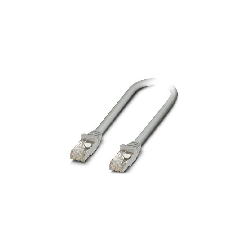 1 pcs - Phoenix Contact Cat5 Straight Male RJ45 to Straight Male RJ45 Ethernet Cable, Grey, 3m