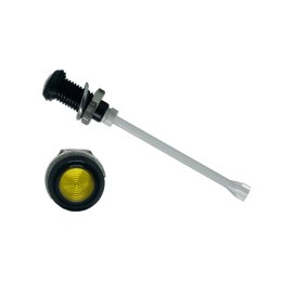 1 pcs - RHD-1910-F6PZY67PR Bivar, Panel Mount Vertical LED Light Pipe, Yellow Round Lens