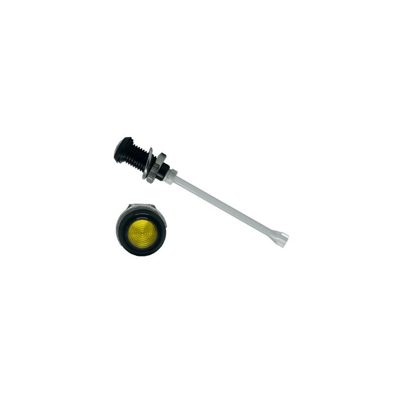 1 pcs - RHD-1910-F6PZY67PR Bivar, Panel Mount Vertical LED Light Pipe, Yellow Round Lens