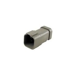 1 pcs : DT04-6P-P021 - Automotive Connectors REC, 6P, GRY, BUSBAR 1X6, NICKEL
