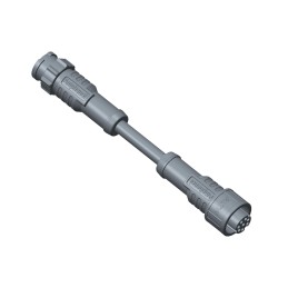 1 pcs - Amphenol Female X-Lok A Size to Male RJ45 Ethernet Cable, 500mm