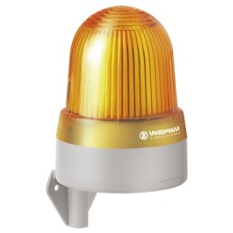 1 pcs - Werma 433 Series Yellow Sounder Beacon, 115 - 230 V ac, IP65, Bracket Mount, 108dB at 1 Metre