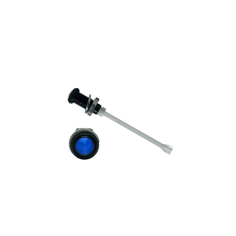 1 pcs - RHD-910-F6PZB67PR Bivar, Panel Mount Vertical LED Light Pipe, Blue Round Lens