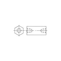 1 pcs : 2102-832-SS-20 - Standoffs & Spacers 1/4 Hex X 3/8 Length Hex Standoff
