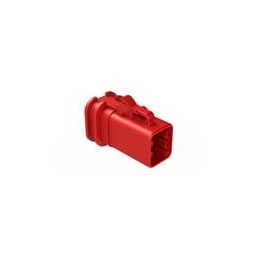 1 pcs : ATP06-6S-OMRDRED - Automotive Connectors 6-Position Female Plug, Overmold Compatible, Reduced Diameter Seal, Red