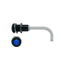 1 pcs - RHD-0900-1500-F9PZB67PR Bivar, Panel Mount Right Angle LED Light Pipe, Blue Round Lens