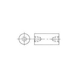 1 pcs : 1682-1032-SS - Standoffs & Spacers 1/4 Rd X 3/8 Length Round Standoff