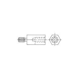1 pcs : M2107-3005-S-12 - Standoffs & Spacers 4.5mm Hex X 12mm X M3 Thd Metric Hex Male-Female Standoff