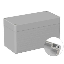 1 pcs - RS PRO Grey ABS General Purpose Enclosure, IP66, IK07, Grey Lid, 80 x 160 x 90mm