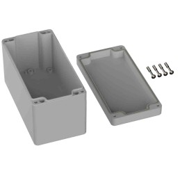 1 pcs - RS PRO Grey ABS General Purpose Enclosure, IP66, IK07, Grey Lid, 80 x 160 x 90mm