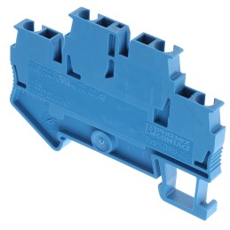 5 pcs - Phoenix Contact STTB 2.5 BU Series Blue Double Level Terminal Block, 0.08 - 4mm², Double-Level, Spring Clamp