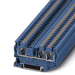 5 pcs - Phoenix Contact PT 4-TWIN BU Series Blue Feed Through Terminal Block, 0.2 - 6mm², Single-Level, Push In