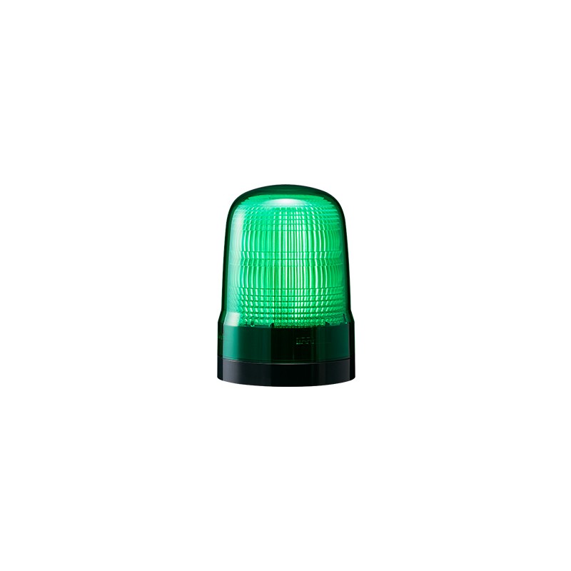1 pcs - Patlite SL Series Green Flashing Beacon, 100- 240 VAC, Base Mount, LED Bulb, IP66