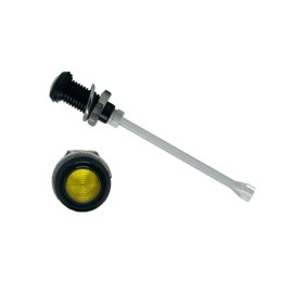 1 pcs - RHD-1890-F9PZY67PR Bivar, Panel Mount Vertical LED Light Pipe, Yellow Round Lens