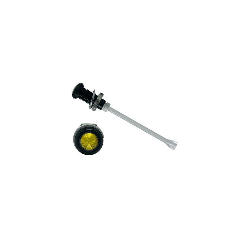 1 pcs - RHD-1890-F9PZY67PR Bivar, Panel Mount Vertical LED Light Pipe, Yellow Round Lens