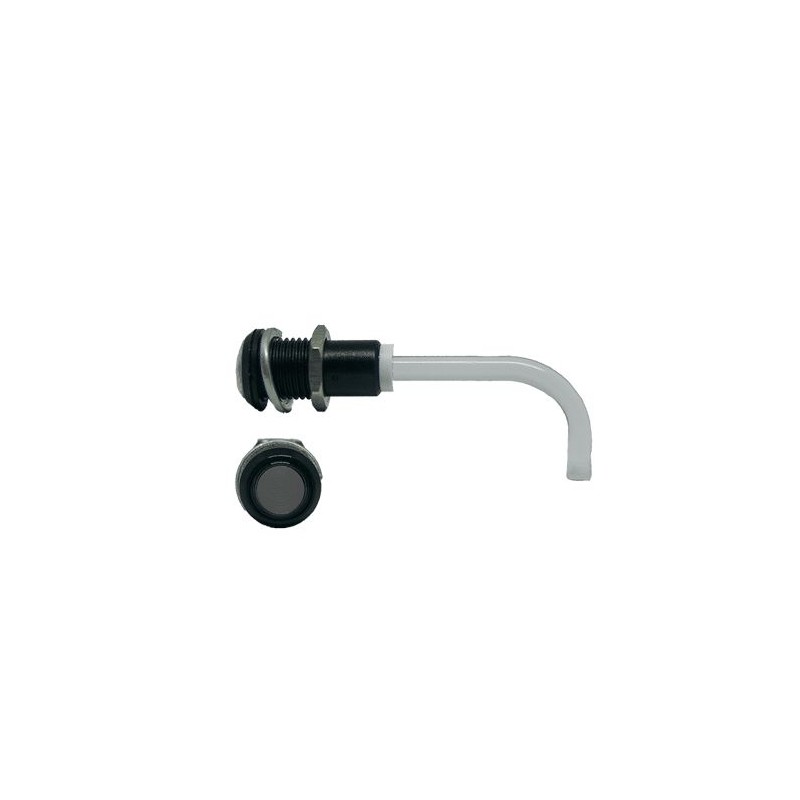 1 pcs - RHD-0900-1500-F9PS67PR Bivar, Panel Mount Right Angle LED Light Pipe, Smoke Round Lens