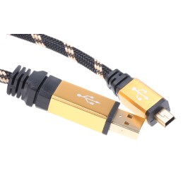 1 pcs - Roline USB 2.0 Cable, Male USB A to Male Mini USB B Cable, 800mm