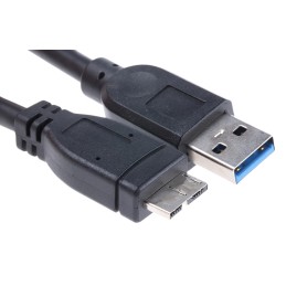 1 pcs - Roline USB 3.0 Cable, Male USB A to Male Micro USB B Cable, 2m