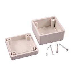 1 pcs - Hammond 1594 Series Grey ABS Enclosure, IP54, Grey Lid, 56 x 56 x 40mm