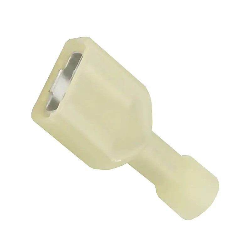 1000 pcs - Molex 19003 Yellow Insulated Female Spade Connector, Receptacle, 6.35 x 0.81mm Tab Size