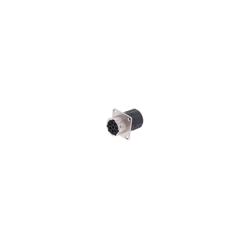 1 pcs : RT00128SNHEC - Standard Circular Connector Receptacle, Square Flange, 8 Position, Female, Shell Size 12, and End Cap wit