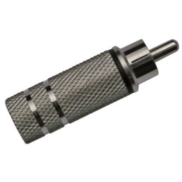 5 pcs - RS PRO Black Cable Mount RCA Plug, Nickel