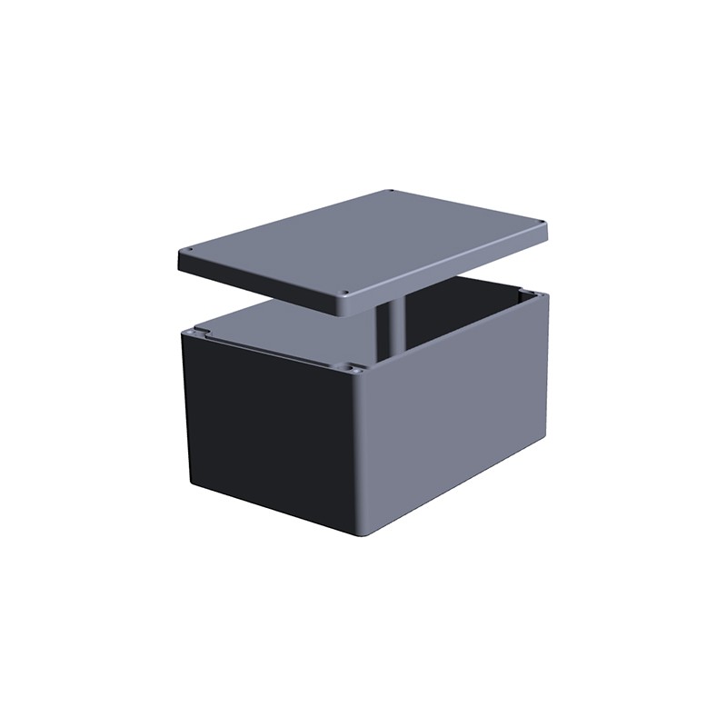 1 pcs - RS PRO Aluminium Enclosure, IP66, Grey Lid, 180 x 330 x 230mm