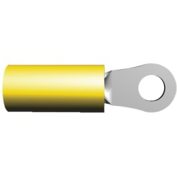 5 pcs - TE Connectivity, PIDG Insulated Ring Terminal, M3.5 Stud Size, 2.6mm² to 6.6mm² Wire Size, Yellow