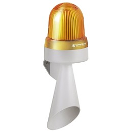 1 pcs - Werma Yellow Horn Beacon, 10 - 48 V ac, IP65, Wall Mount, 108dB at 1 Metre