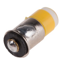 1 pcs - RS PRO Yellow LED Indicator Lamp, 28V dc, Midget Flange Base, 6mm Diameter, 45mcd
