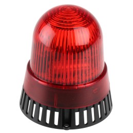 1 pcs - Werma 421 Series Red Sounder Beacon, 24 V ac/dc, IP65, Surface Mount, 105dB at 1 Metre