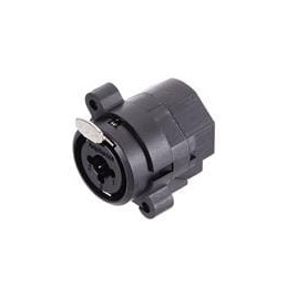 1 pcs : ACJC6S BULK - XLR Connectors 1/4' XLR Dual Chassis Mount CType Stereo Solder Contacts Latch Non-switching XLR