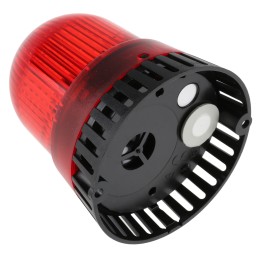 1 pcs - Werma 421 Series Red Sounder Beacon, 24 V ac/dc, IP65, Surface Mount, 105dB at 1 Metre