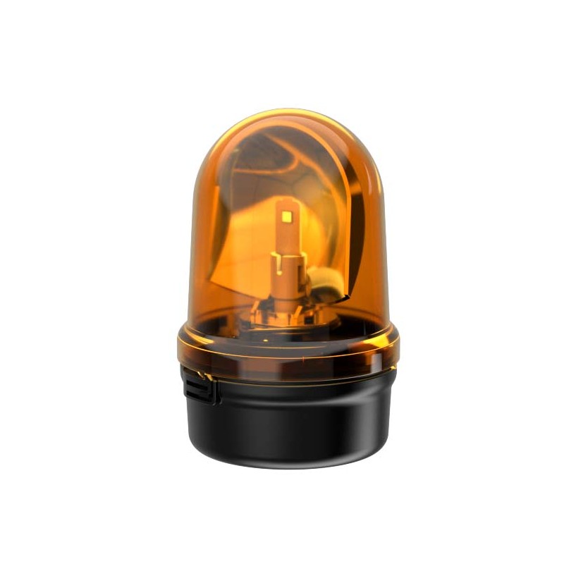 1 pcs - Werma 885 Series Yellow Rotating Beacon, 115 - 230 V, Base Mount, LED Bulb
