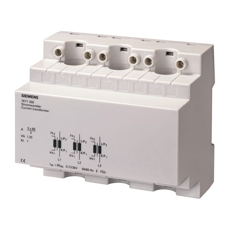 1 pcs - Siemens 7KT12 Series Straight Through Current Transformer, 13mm Bore