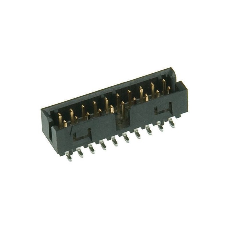 5 pcs - Molex Milli-Grid Series Straight Surface Mount PCB Header, 20 Contact(s), 2.0mm Pitch, 2 Row(s), Shrouded