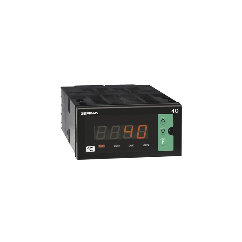 1 pcs - Gefran 40T96 Temperature Indicator, 108 x 48mm, 2 Output Relay, 11 - 27 V ac/dc Supply Voltage